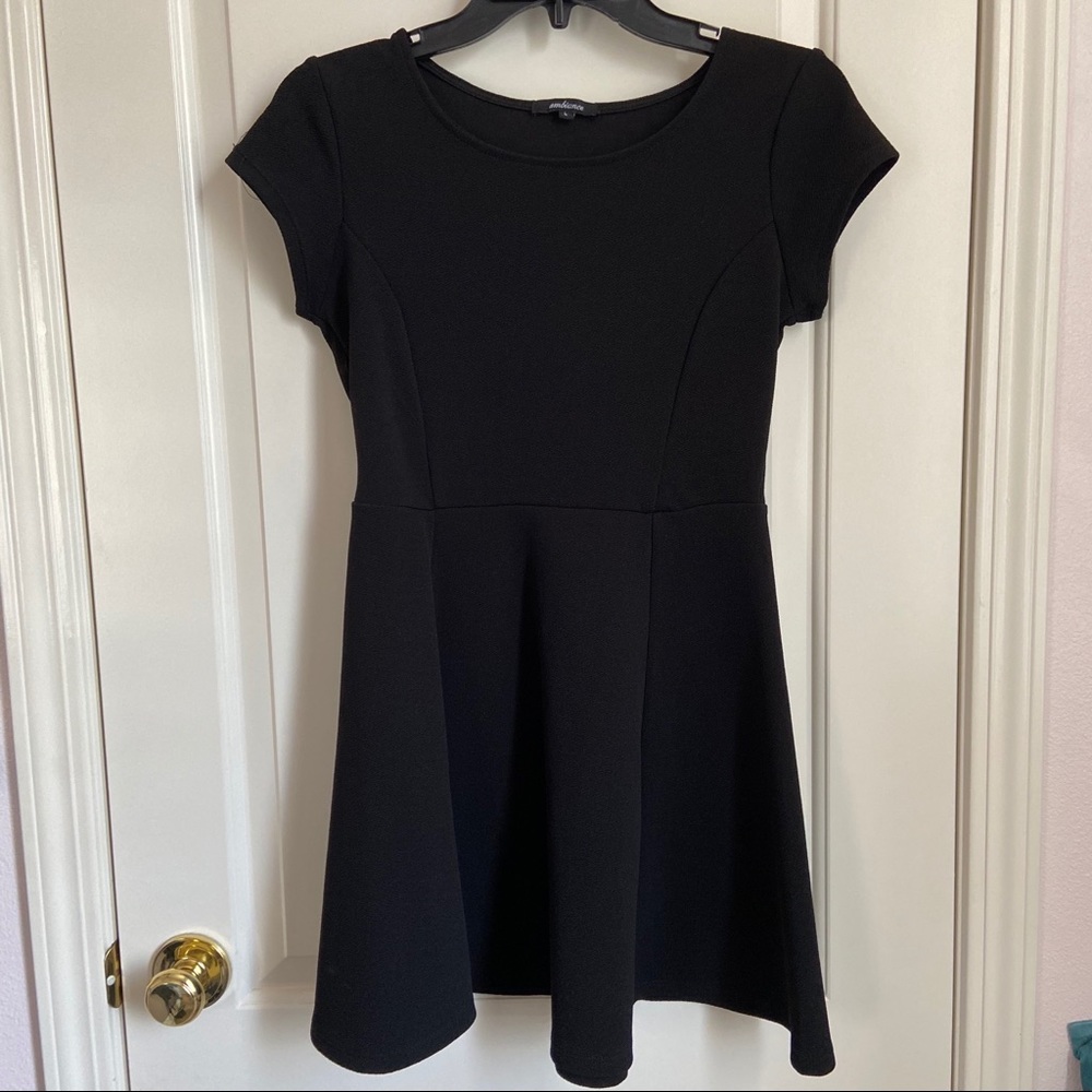 Black Skater A-Line Dress